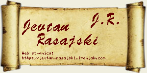 Jevtan Rašajski vizit kartica